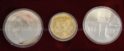 1984 U.S. Silver & Gold Uncirculated Olympic Coin Set