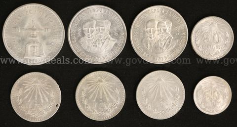 15 Silver & 2 Copper/ Bronze Mexico Foreign Coins
