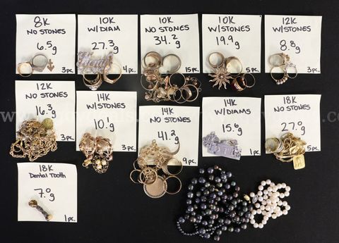 51 Pieces Of Scarp Gold Jewelry, 213.9 Grams
