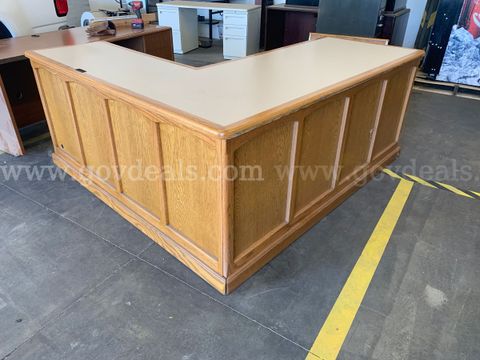 Custom made hardwood desk