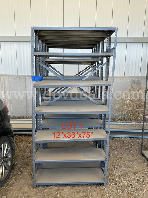 Lot of 5 Metal Shelving Units