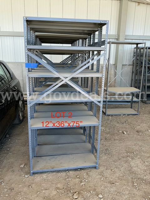 Lot of 5 Metal Shelving Units