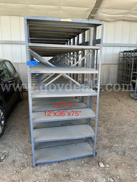 Lot of 5 Metal Shelving Units