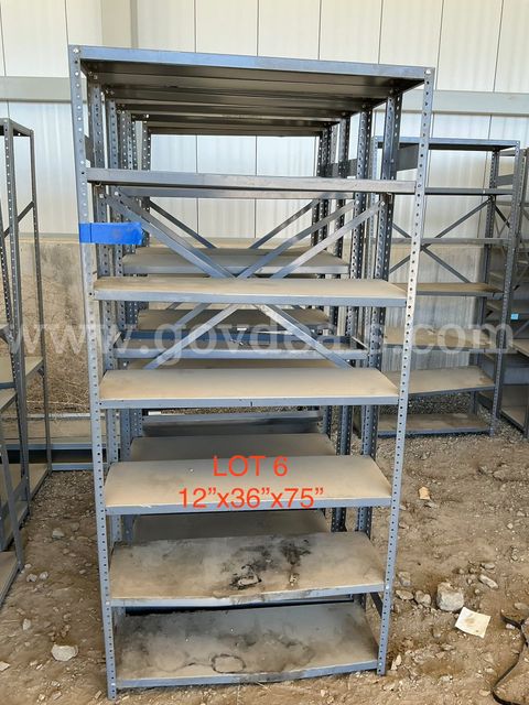 Lot of 5 Metal Shelving Units