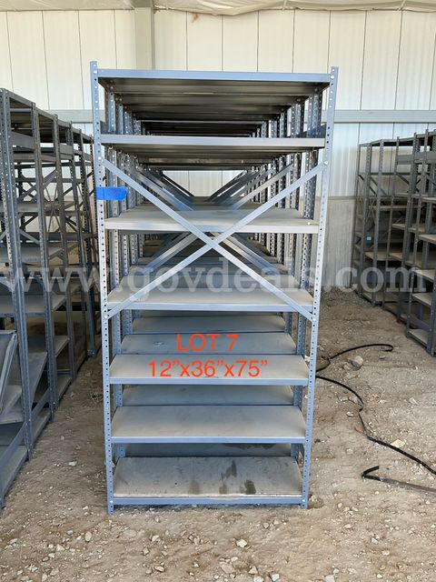 Lot of 5 Metal Shelving Units