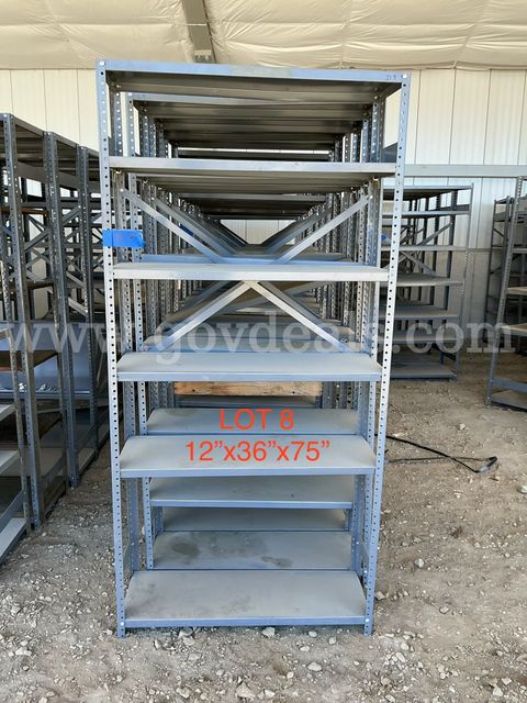 Lot of 5 Metal Shelving Units