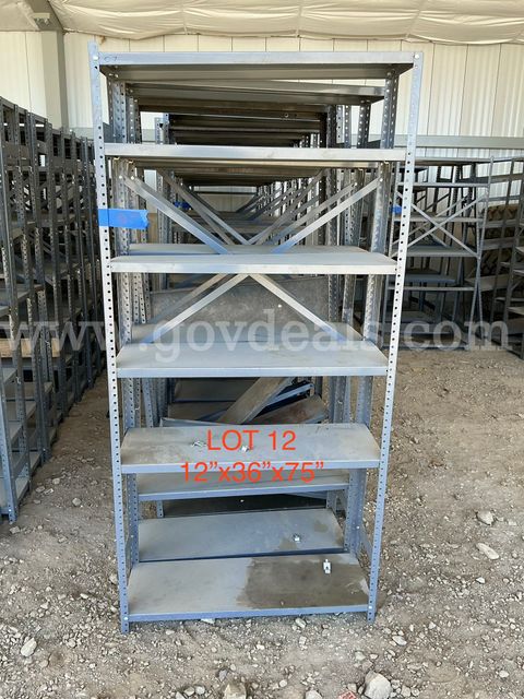 Lot of 5 Metal Shelving Units
