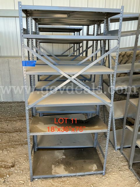 Lot of 5 Metal Shelving Units
