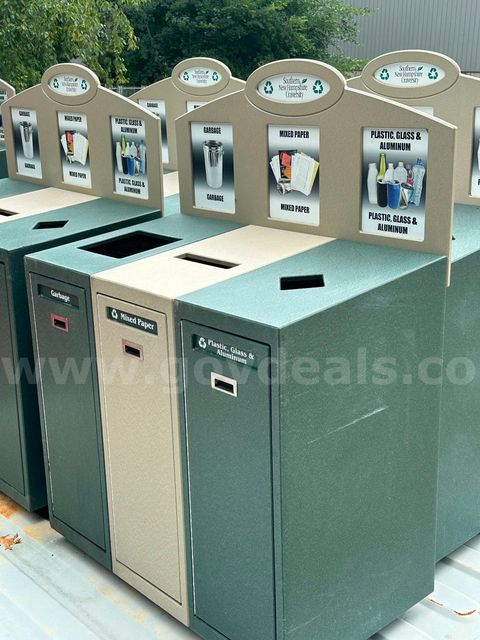 Front Service Recycling Station - Triple Stream