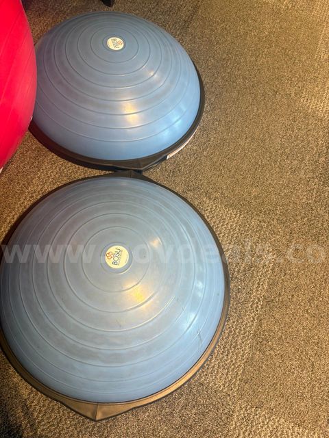 A pair of 2x Commercial BOSU Pro Balance Trainers – Authentic Blue Gym Stability Domes