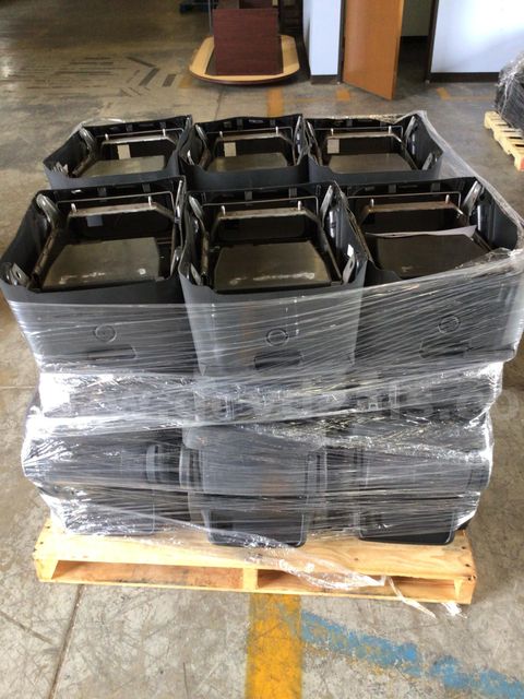 Automotive seat pieces, approximately 12