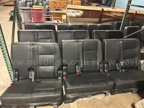 Lot of bus and vehicle seats