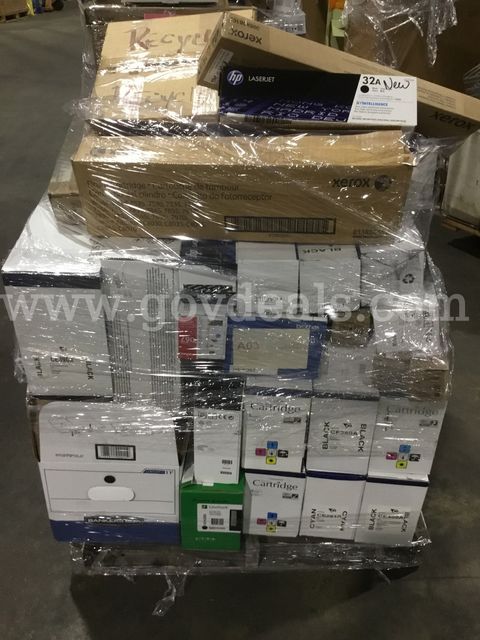 Skid of "USED" ink cartridges "DH"