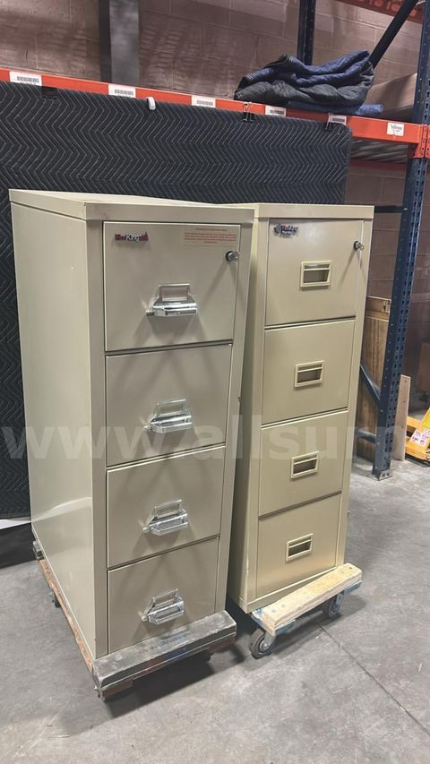 2 Ea., FireKing 4-Drawer Lateral Fire File Cabinet