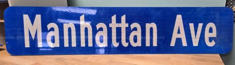 Taller Aluminum Street Sign ** Manhattan Ave **