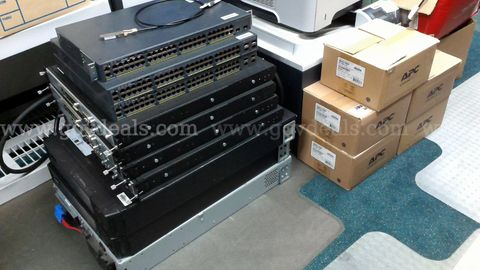 Cisco WS-2960X-48FPS-L switches and FPR2130-NGFW-K9 firewalls; APC UPSs