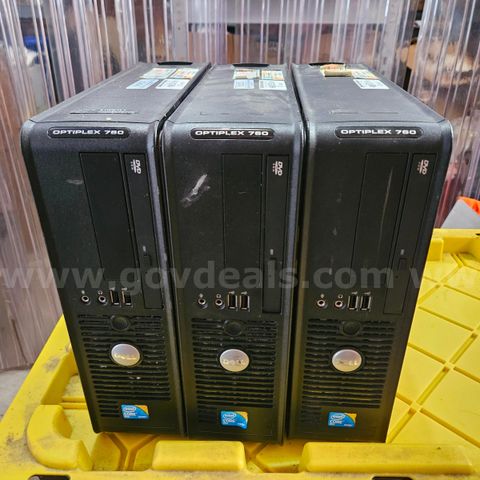Lot of 3 Dell Optiplex 760 Desktop Computers