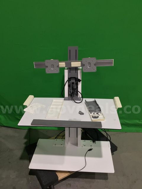 Sit and Stand Desk with Monitor Mounts