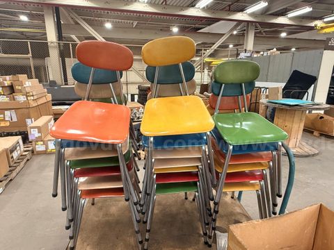 Lot of Approx. (20) Various Colored Metal Chairs