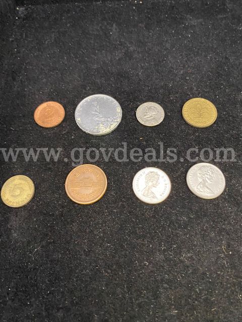 lot of 4 Foreign Coins and 4 Pfennig Coins