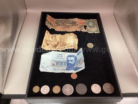 Assortment of Foreign Coins and Currency Notes