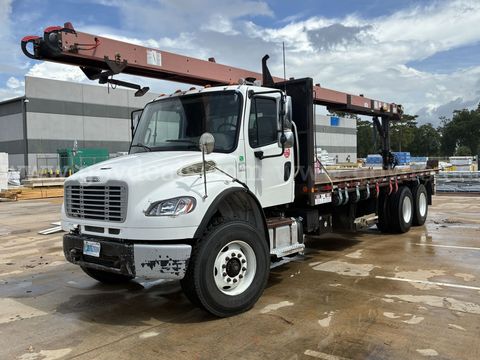 Cleasby FBR Roofing Conveyor Mtd on 2015 Freightliner M2 106 T/A Flatbed