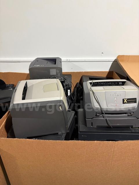Approximately 10-15 assorted used printers