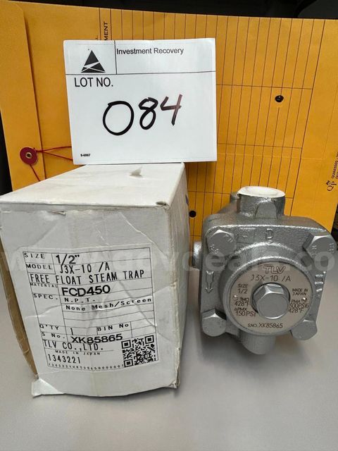 TLV J3X-10/A 1/2” Free Float Steam Trap. See long description. Lot 084.
