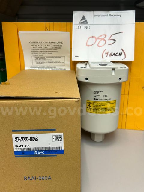 SMC – ADH4000-N04B Heavy Duty Auto Drain, (4 each). See long description. Lot 085.