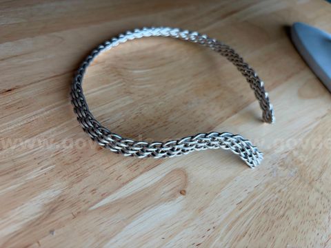 TiDDRs: Braided 925 Sterling Silver Choker Necklace. Silver confirmed by jeweler.