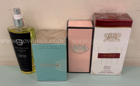 4 Bottles of a variety of Fragrances - Perfume / Cologne - New in Box