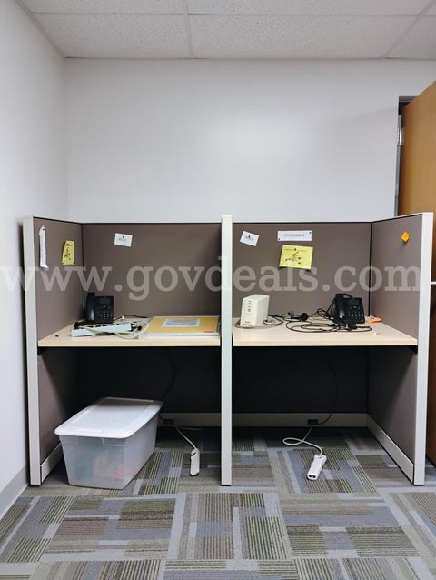 2 sets of two person work station cubicles (4 individual spaces total)