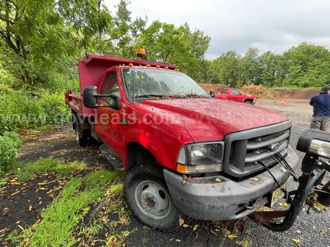 2002 Ford F-350 Super Duty XL 4WD DRW Mason Dump Truck w/ Myers Snow Plow