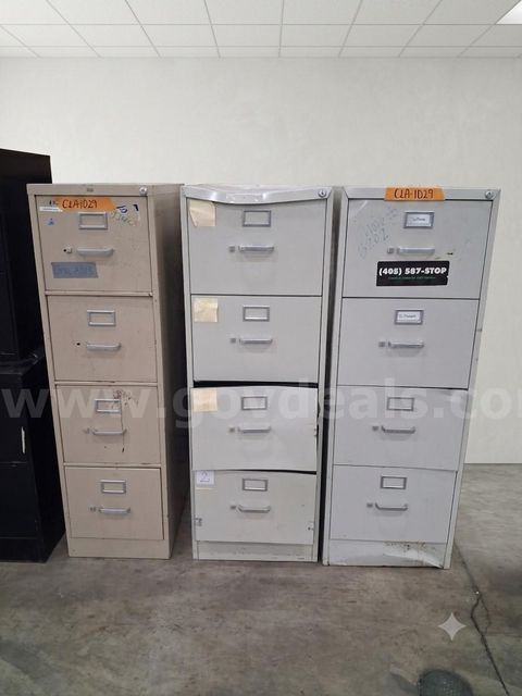 Metal Filing Cabinets 4 Drawer (Lot)