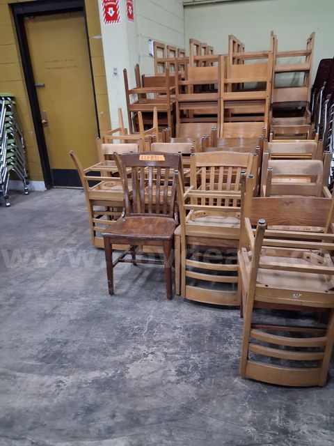 Vintage Wooden Office Chairs (Lot)