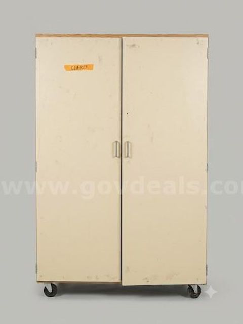Mobile Wooden Storage Cabinet