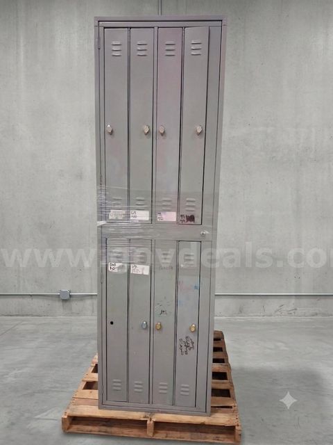 4 Tier,8-Door Tall Steel Lockers (Lot)