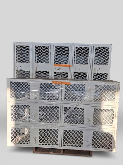 Metal White Athletic Mesh Lockers (Lot)