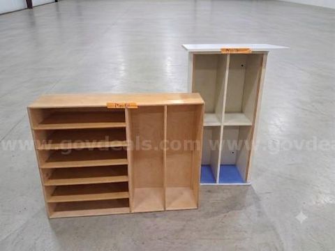 Wooden Storage Shelves (Lot)
