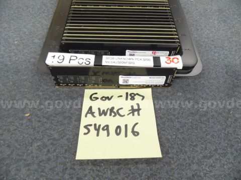 Server Memory: (19) 32 Gb Pc4 3200
