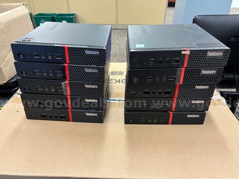 A Lot of 10 Lenovo ThinkCentre Intel Core i3 and AMD Ryzen Pro