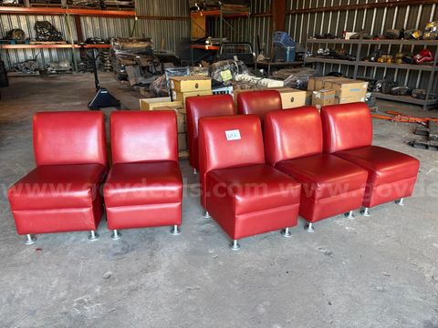 Set of Modular Used Red chairs