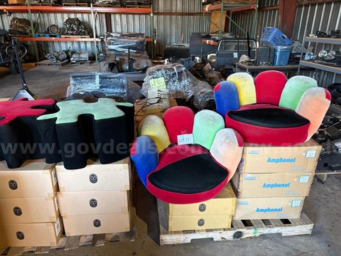 Lot of Puzzle Pieces and Chair Set
