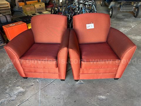 Lot of 2 Used Cloth Chairs