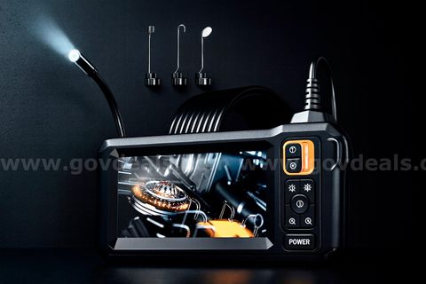 FREE SHIPPING Endoscope Micro Camera with Light, Inspection Borescope w 4.3" IPS Screen, 1920P HD with 8 LED Lights,