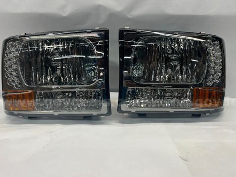 17 pair L&R Of 99-04 Ford F-250/F-350 SD/Excursion LED Smoke Headlights W/Amber Reflector