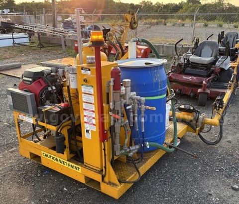 Commercial Kelly-Creswell Paint Striper With Honda GX630 Quincy Air Compressor & Titan Pump