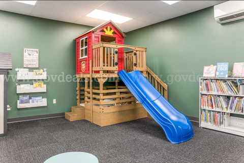 Kids barn themed play structure