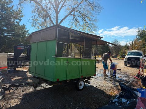 conscession trailer with rotisserie smoker