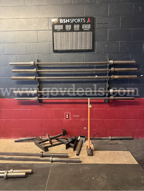 Lot Of (12) 45 lbs Barbells